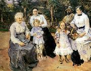 Max Slevogt Familie Slevogt im Garten von Godramstein oil painting reproduction